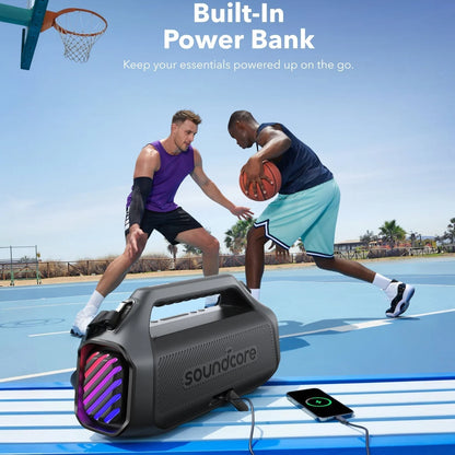 Boxa Portabila Bluetooth Anker SoundCore Boom 2 Plus, 140W, TWS, RGB, Waterproof, Neagra A3134011