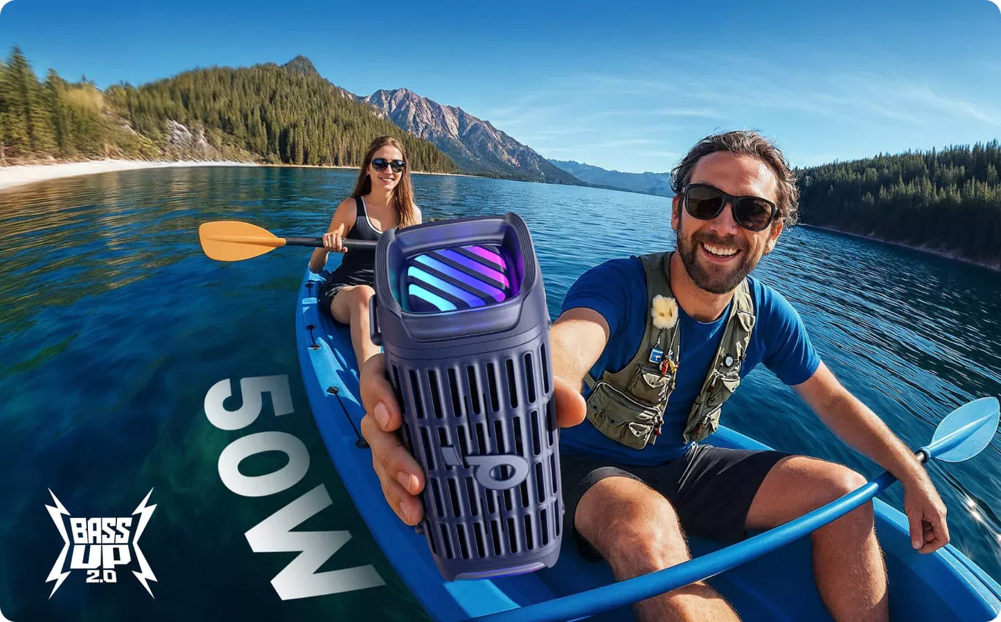 Boxa Portabila Bluetooth Anker SoundCore Boom 3i, 50W, RGB, Waterproof, Albastra D5100030