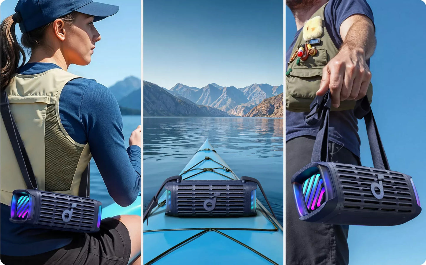 Boxa Portabila Bluetooth Anker SoundCore Boom 3i, 50W, RGB, Waterproof, Albastra D5100030