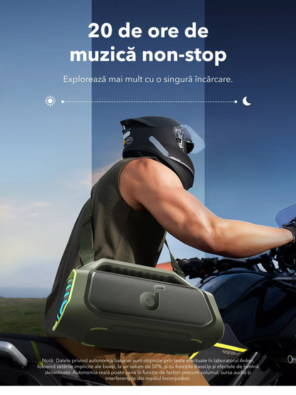 Boxa Portabila Bluetooth Anker SoundCore Boom 2 Plus New Version, 140W, TWS, RGB, Waterproof, Verde A3134062