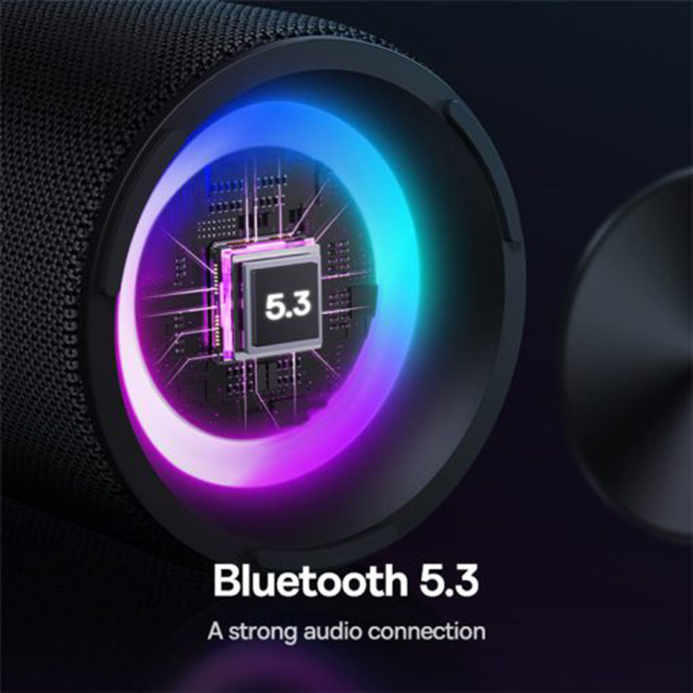 Przenośny głośnik Bluetooth Baseus AeQur V020, 2 x 7,5 W, TWS, RGB, wodoodporny, czarny A20067900117-00 