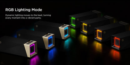 Boxa Portabila Bluetooth Bugani Brief TT, 60W, RGB, Waterproof, Neagra Aurie