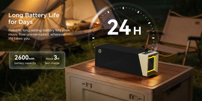 Boxa Portabila Bluetooth Bugani Brief TT, 60W, RGB, Waterproof, Neagra Aurie