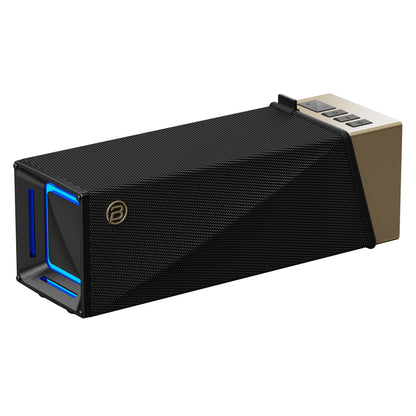 Boxa Portabila Bluetooth Bugani Brief TT, 60W, RGB, Waterproof, Neagra Aurie
