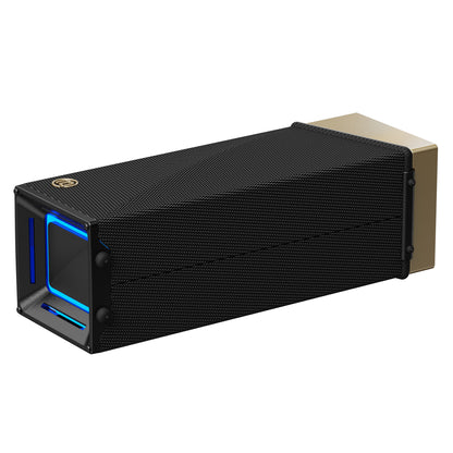 Boxa Portabila Bluetooth Bugani Brief TT, 60W, RGB, Waterproof, Neagra Aurie