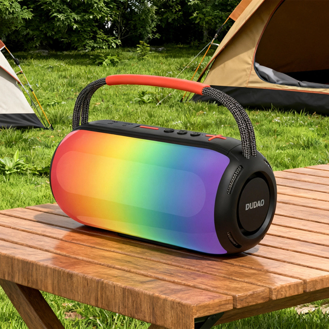 Boxa Portabila Bluetooth Dudao Y21, 2 x 5W, TWS, RGB, Neagra