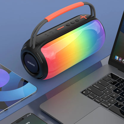 Boxa Portabila Bluetooth Dudao Y21, 2 x 5W, TWS, RGB, Neagra