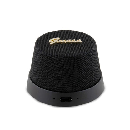 Boxa Portabila Bluetooth Guess Stand Magnetic Script Metal, 3W, Neagra