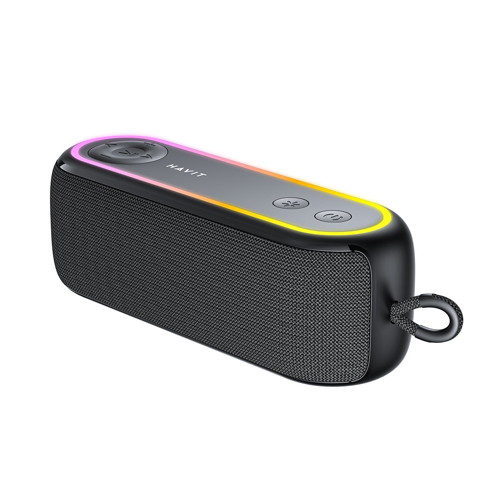 Boxa Portabila Bluetooth HAVIT SK810BT, 7W, RGB, Waterproof, Neagra