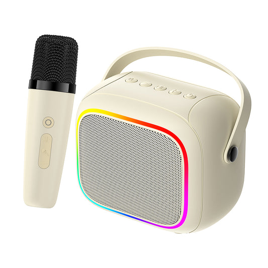 Boxa Portabila Bluetooth HAVIT SK818BT Karaoke, 5W, RGB, Waterproof, Bej