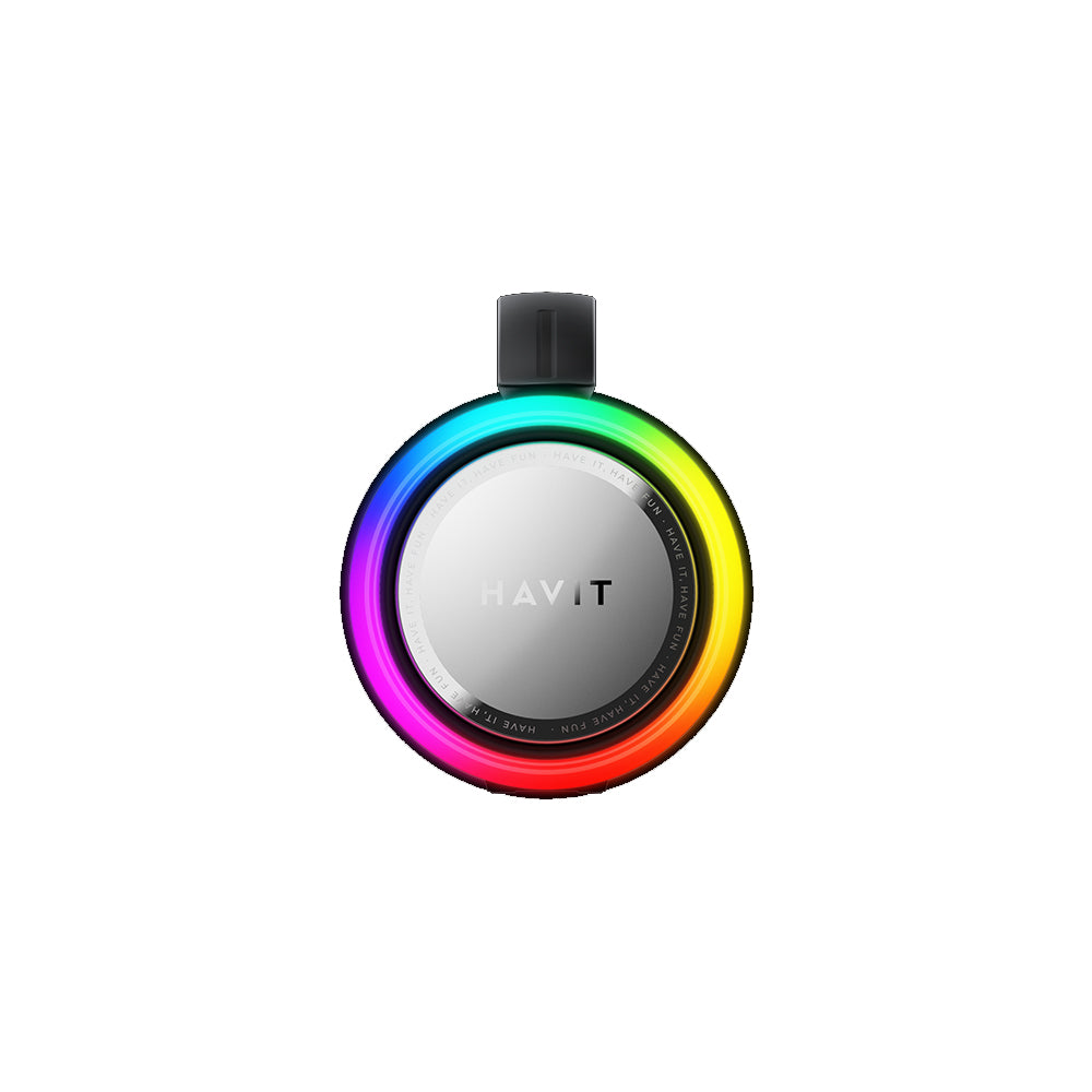 Boxa Portabila Bluetooth HAVIT SK834BT, 2 x 5W, RGB, Waterproof, Neagra