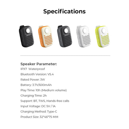 Boxa Portabila Bluetooth HAVIT SK868BT, 5W, Waterproof, Neagra