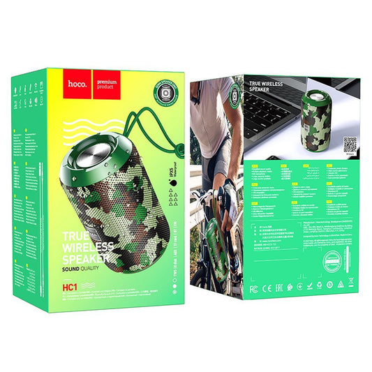 Boxa Portabila Bluetooth HOCO HC1, 5W, TWS, Waterproof, Camuflaj
