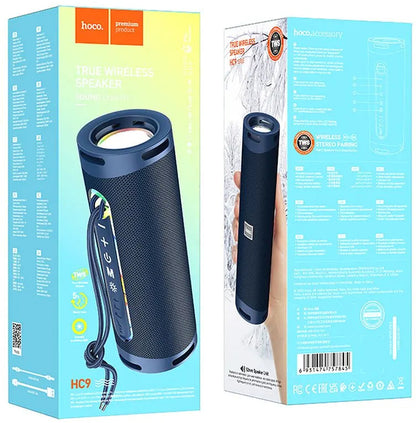 Boxa Portabila Bluetooth HOCO HC9 Dazzling Pulse Sports, 10W, TWS, RGB, Albastra