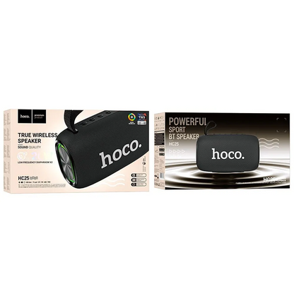 Boxa Portabila Bluetooth HOCO HC25, 2 x 10W, TWS, Neagra