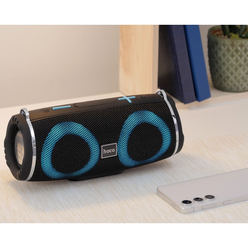 Boxa Portabila Bluetooth HOCO HC12, 10W, RGB, Waterproof, Neagra