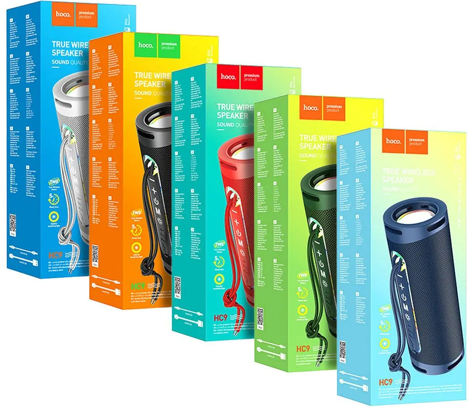 Boxa Portabila Bluetooth HOCO HC9 Dazzling Pulse Sports, 10W, TWS, RGB, Albastra