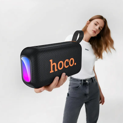 Boxa Portabila Bluetooth HOCO HC32, 2 x 10W, TWS, RGB, Neagra