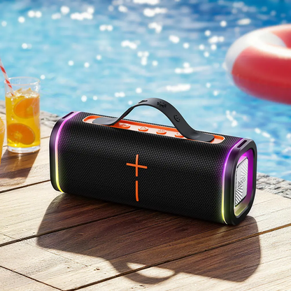 Boxa Portabila Bluetooth HOCO HC51, 30W, TWS, RGB, Neagra