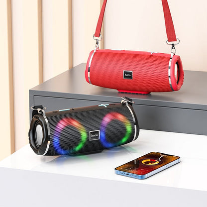 Boxa Portabila Bluetooth HOCO HC12, 10W, RGB, Waterproof, Neagra