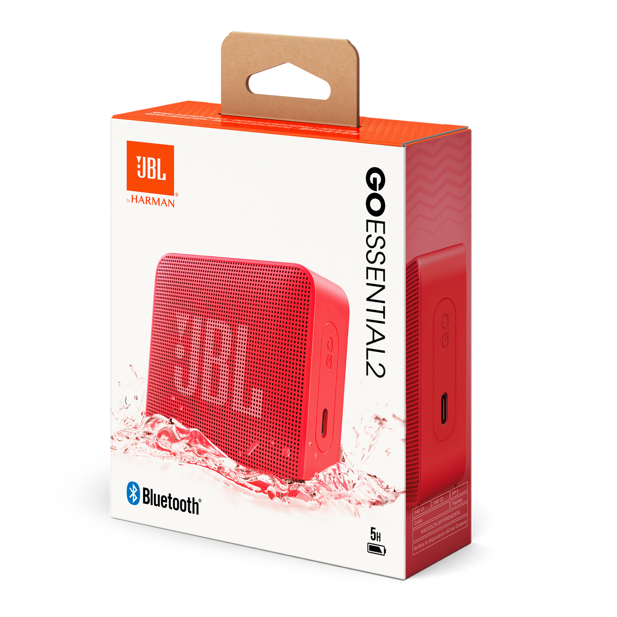 Boxa Portabila Bluetooth JBL Go Essential 2, 3.1W, Pro Sound, Waterproof, Rosie JBLGOES2REDCN