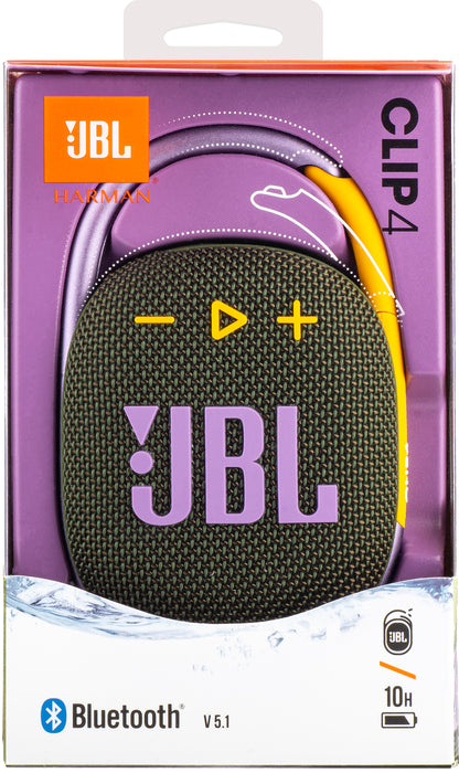 Boxa Portabila Bluetooth JBL Clip 4, 5W, Pro Sound, Waterproof, Verde JBLCLIP4GRN