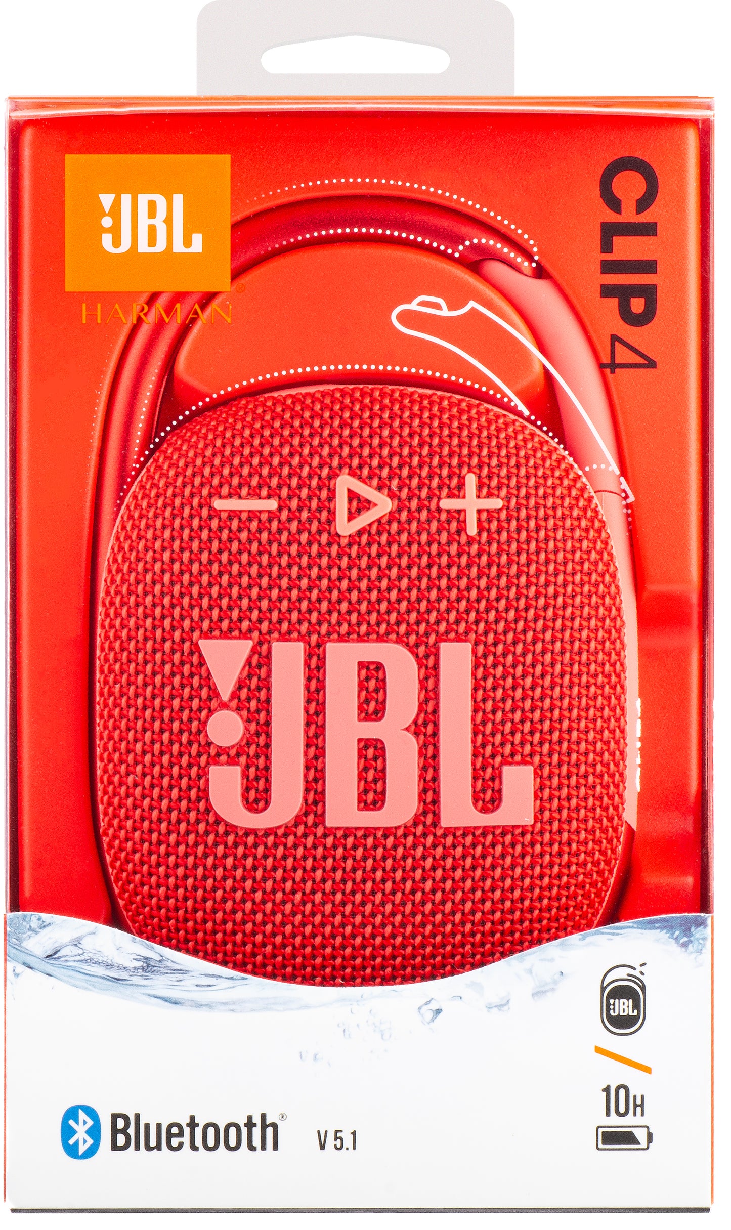 Boxa Portabila Bluetooth JBL Clip 4, 5W, Pro Sound, Waterproof, Rosie JBLCLIP4RED