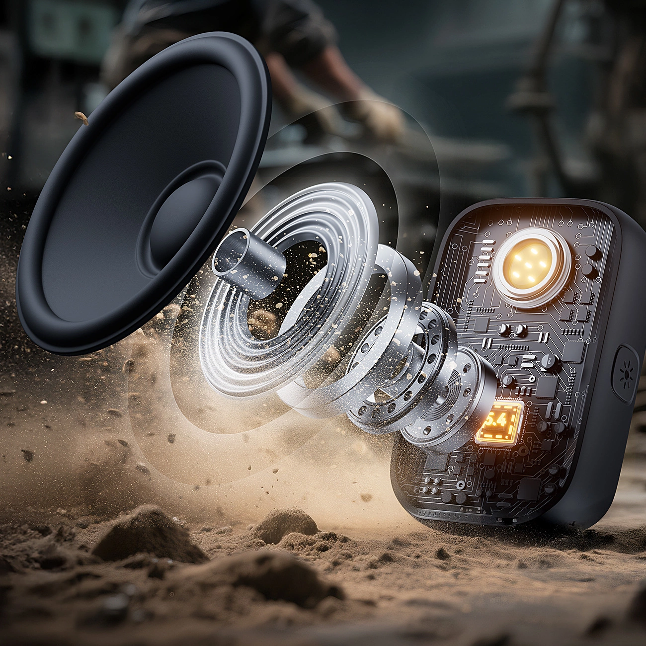 Boxa Portabila Bluetooth Joyroom Maya JR-MS03, 5W, Waterproof, Galbena