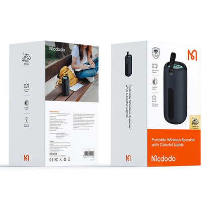 Boxa Portabila Bluetooth McDodo BS-1410, 2 x 5W, RGB, Waterproof, Neagra