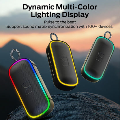 Boxa Portabila Bluetooth Monster S150 Plus, 40W, TWS, RGB, Waterproof, Neagra