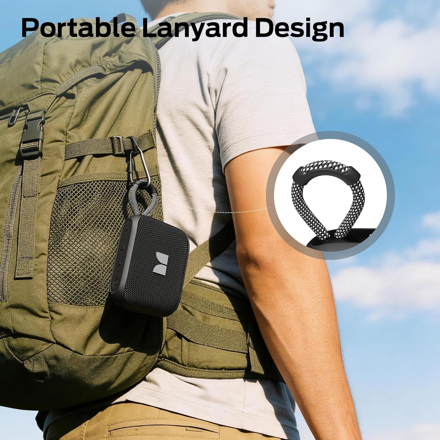 Boxa Portabila Bluetooth Monster S520, 5W, TWS, RGB, Waterproof, Neagra