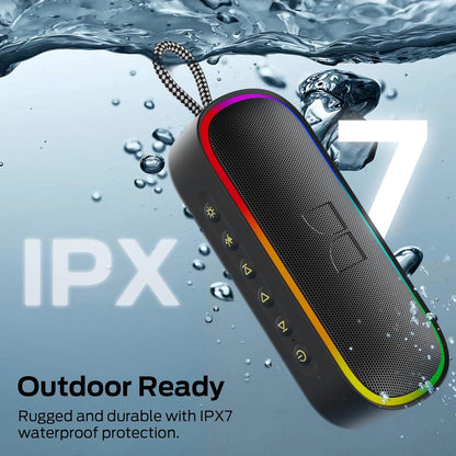 Boxa Portabila Bluetooth Monster S150 Plus, 40W, TWS, RGB, Waterproof, Neagra