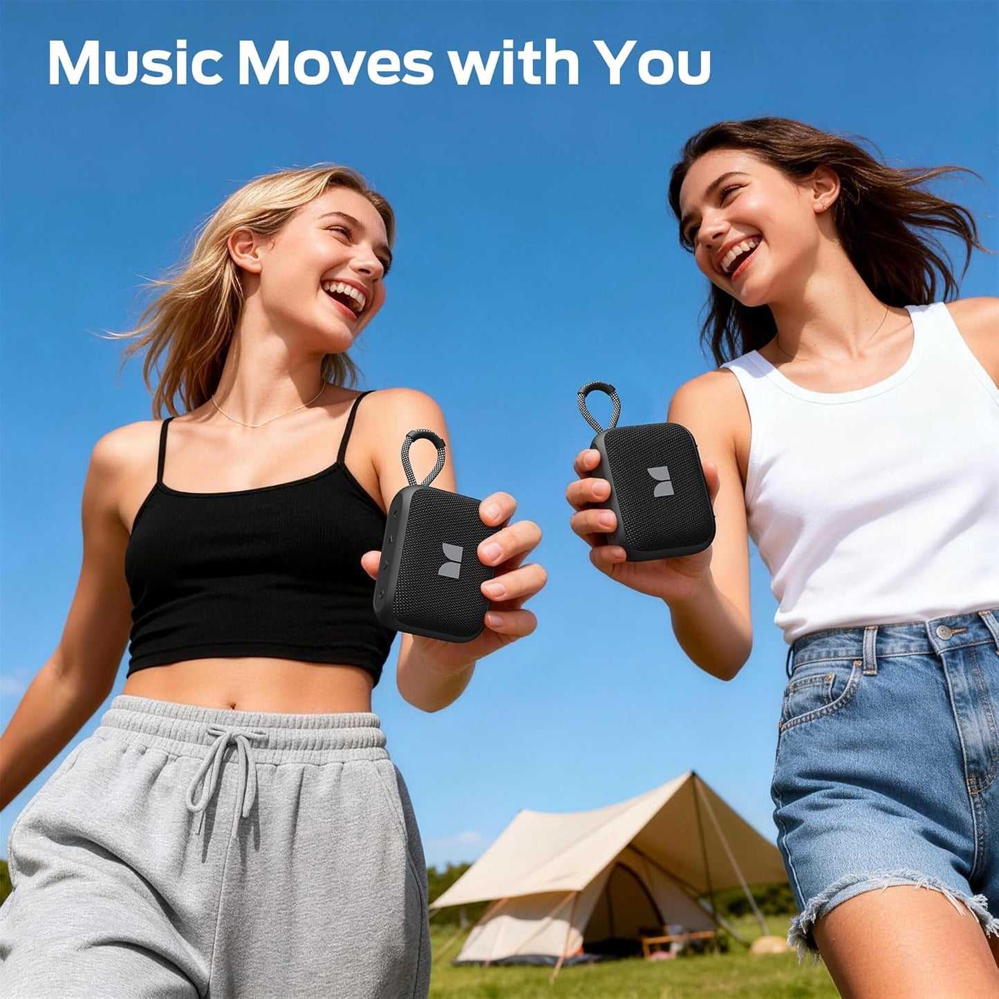 Boxa Portabila Bluetooth Monster S520, 5W, TWS, RGB, Waterproof, Neagra