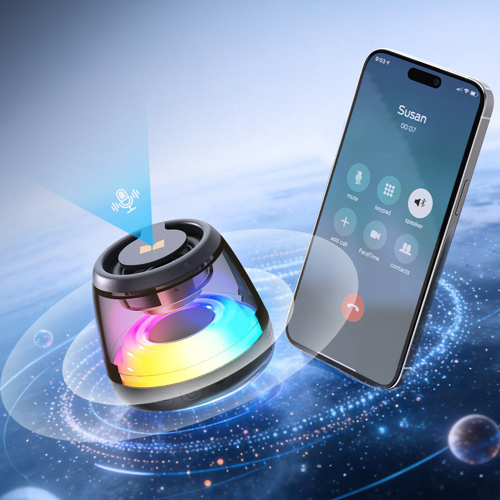 Boxa Portabila Bluetooth Monster Mag Flux, 5W, TWS, RGB, Neagra