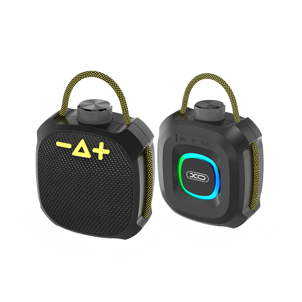 Boxa Portabila Bluetooth XO Design F77, TWS, RGB, Waterproof, Neagra