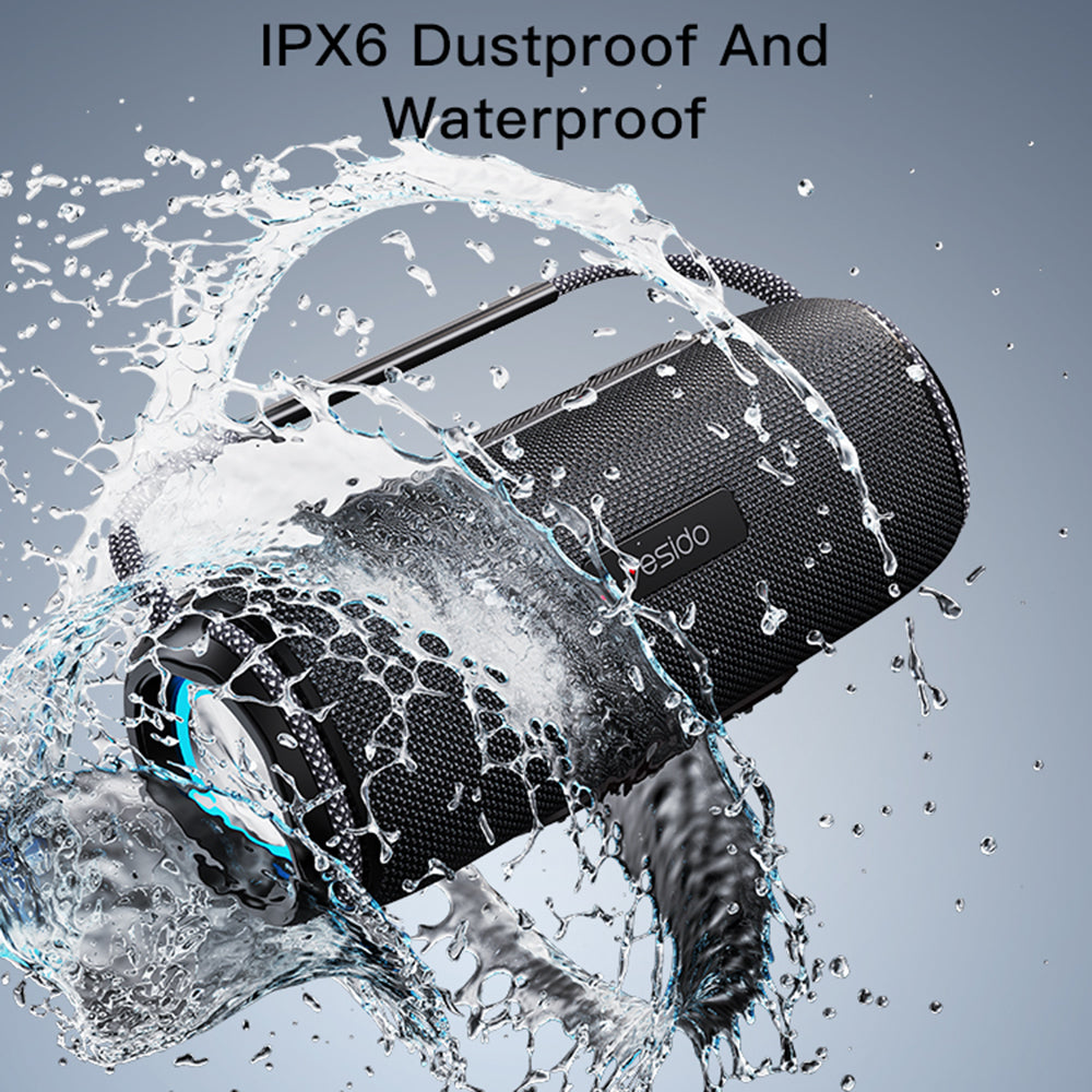 Boxa Portabila Bluetooth Yesido YSW11, 40W, RGB, Waterproof, Neagra