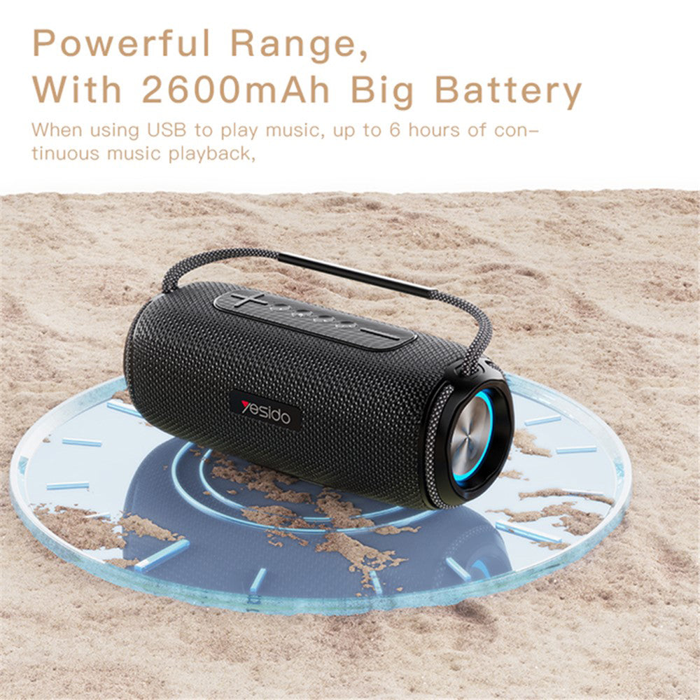 Boxa Portabila Bluetooth Yesido YSW11, 40W, RGB, Waterproof, Neagra