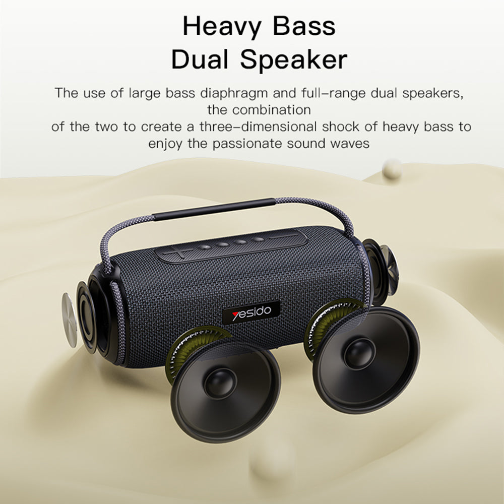Boxa Portabila Bluetooth Yesido YSW11, 40W, RGB, Waterproof, Neagra