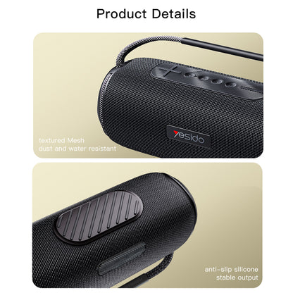 Boxa Portabila Bluetooth Yesido YSW11, 40W, RGB, Waterproof, Neagra