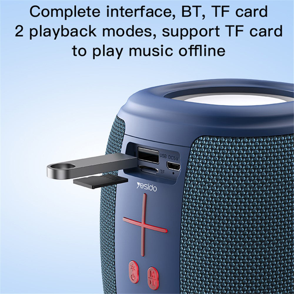 Boxa Portabila Bluetooth Yesido YSW14, 5W, RGB, Albastra