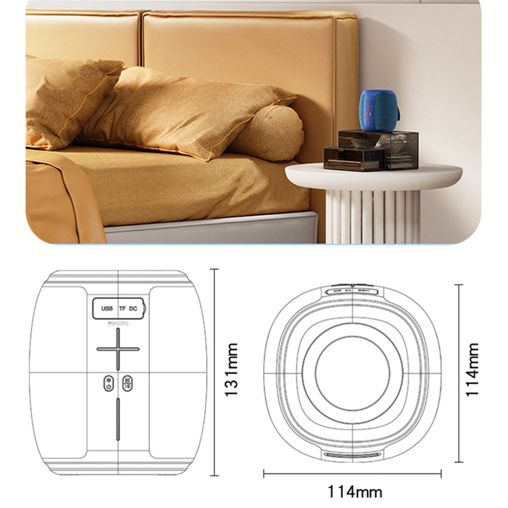 Boxa Portabila Bluetooth Yesido YSW14, 5W, RGB, Albastra