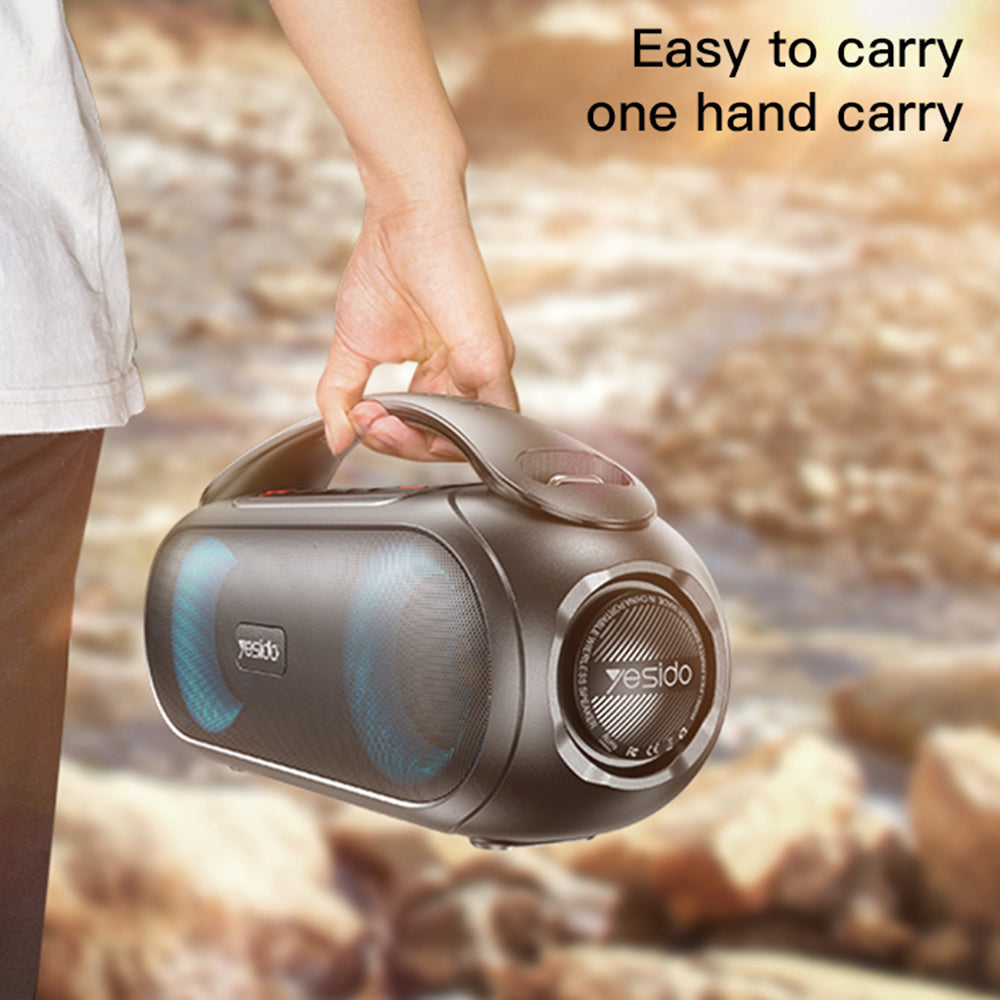 Boxa Portabila Bluetooth Yesido YSW19, 40W, RGB, Waterproof, Neagra