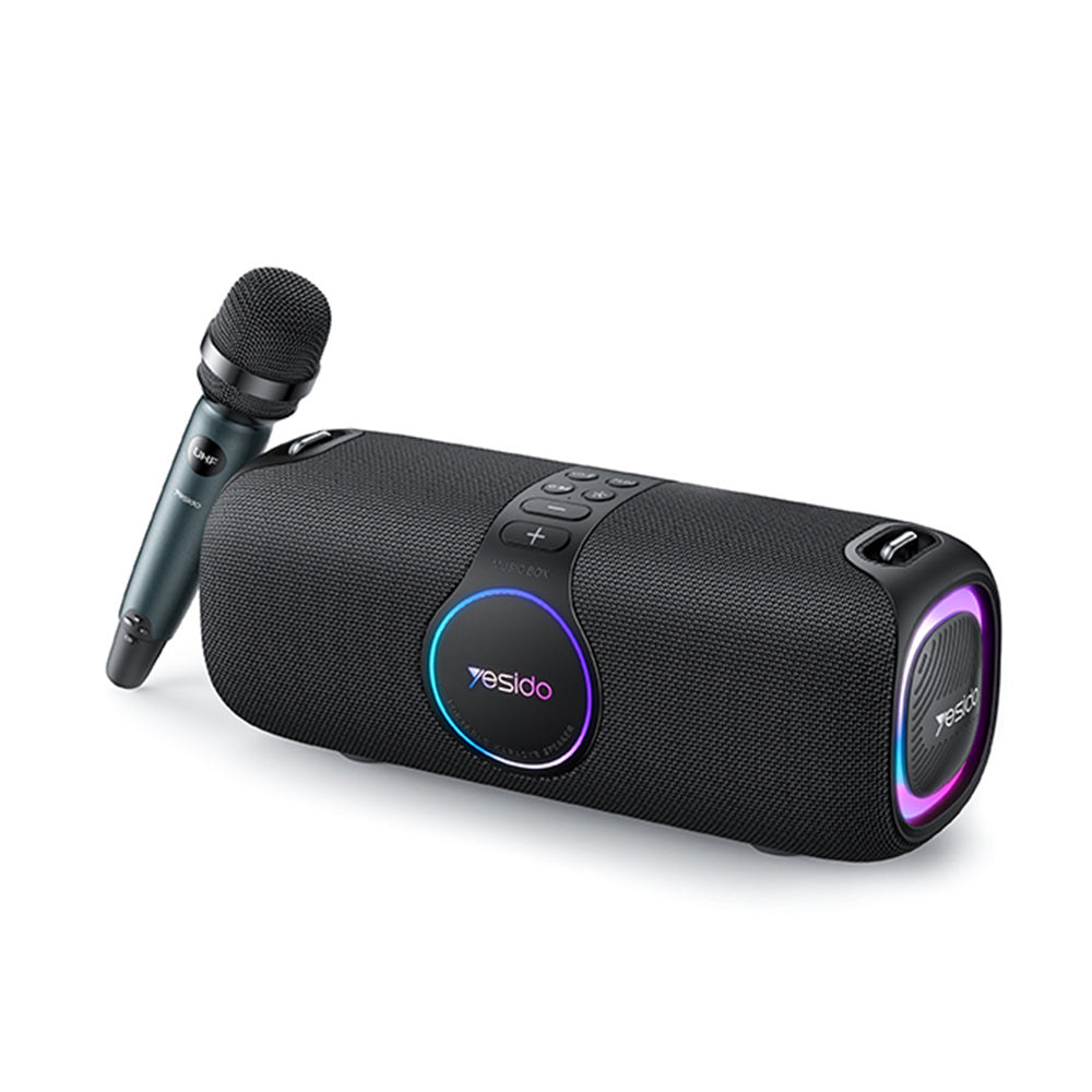 Boxa Bluetooth Yesido YSW21 Karaoke, 120W, RGB, Waterproof, Neagra