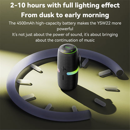 Boxa Portabila Bluetooth Yesido YSW22, 30W, RGB, Waterproof, Neagra