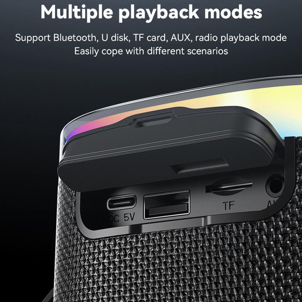 Boxa Portabila Bluetooth Yesido YSW25, 5W, RGB, Neagra