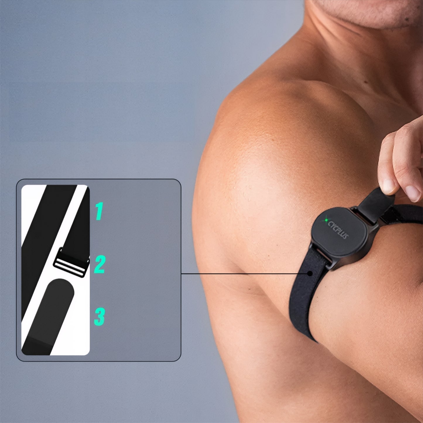 Bratara Monitorizare Ritm Cardiac Cycplus H1, Neagra
