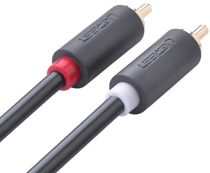 Cablu Audio UGREEN AV104, 2 x RCA - 2 x RCA, 5m, Negru