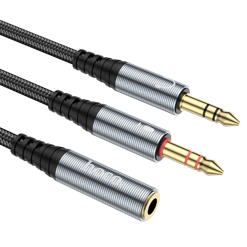Adaptor Audio 3.5mm - 2 x 3.5mm HOCO UPA21, 0.25m, Negru