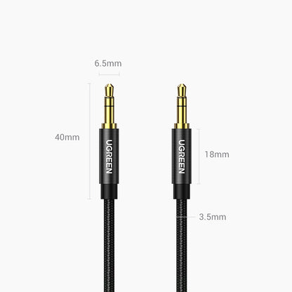 Cablu Audio 3.5mm - 3.5mm UGREEN AV112, 1m, Negru