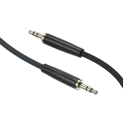 Cablu Audio 3.5mm - 3.5mm Borofone BL23 Refinado, 1m, Negru